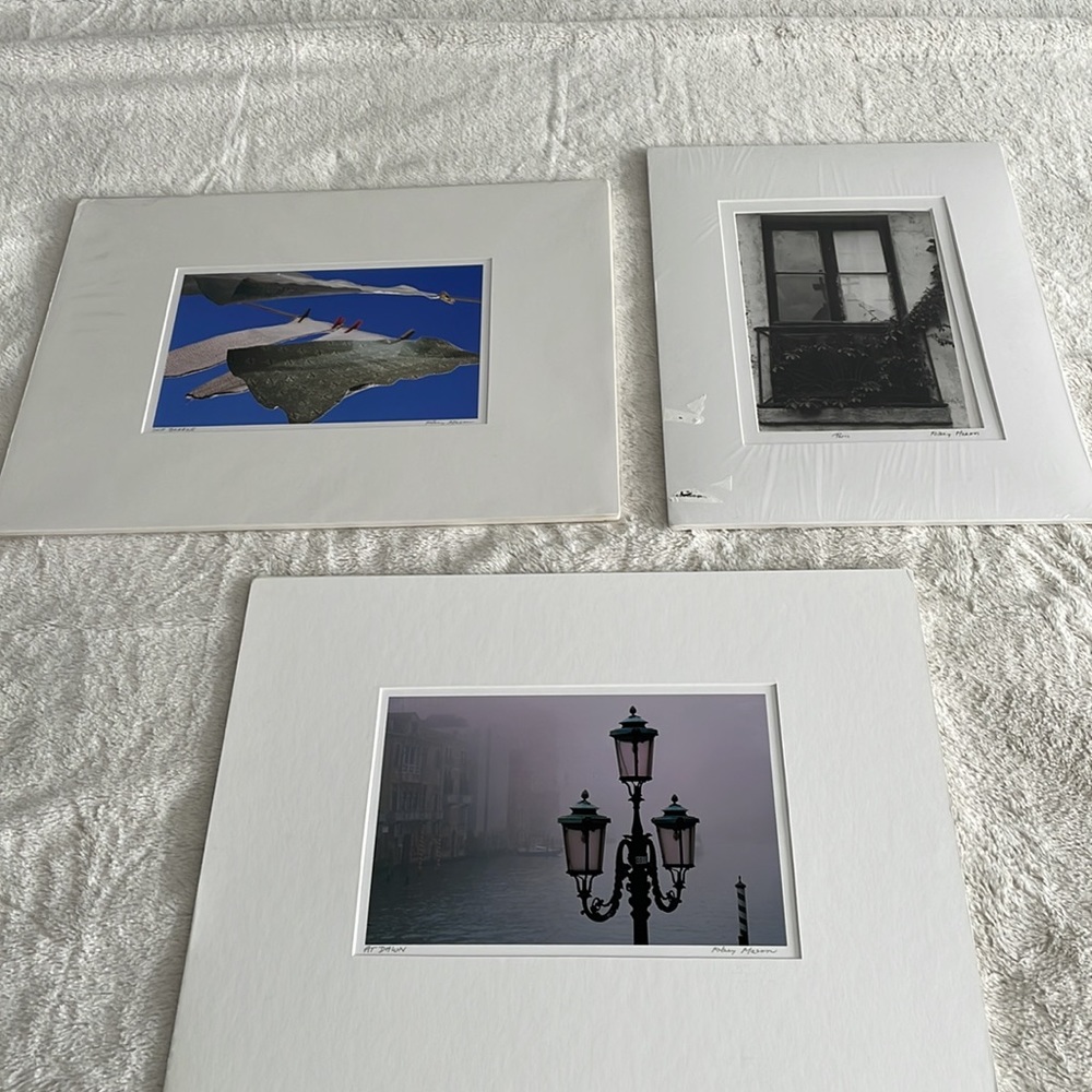 Set of 3 European Art Photography - Paris Venice Mediterranean